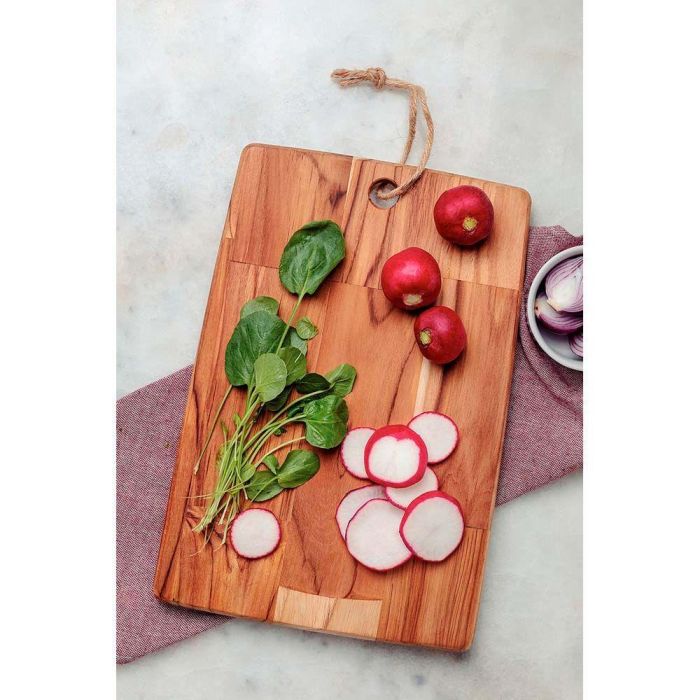 Tramontina Tabla para Cortar y Servir Rectangular en Madera de Teca FSC, 28 x 19,5 x 1,8 cm 1 Tramontina Tabla para Cortar y Servir Rectangular en Madera de Teca FSC, 28 x 19,5 x 1,8 cm 1