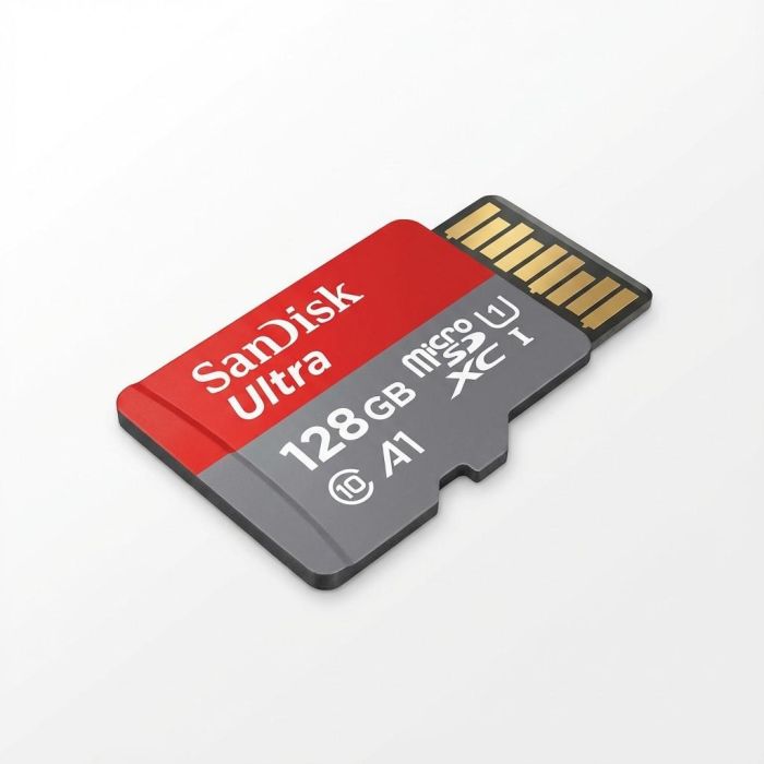 SanDisk Ultra microSDXC 128 GB UHS-I Clase 10 A1 Tarjeta de Memoria, Velocidad de Lectura hasta 100 MB/s para Smartphones y Tablets
