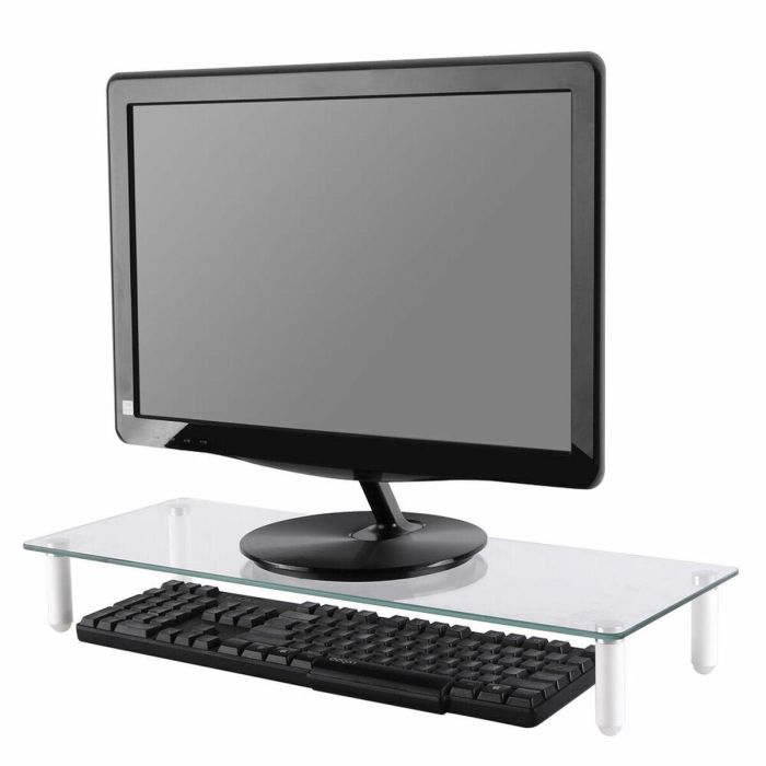 Mesa TV Neomounts NSMONITOR10 Negro Transparente 1