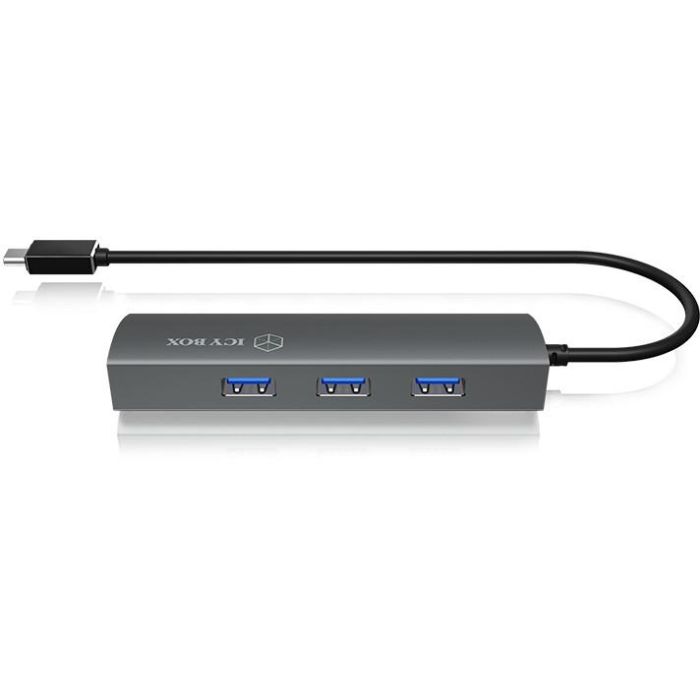 ICY BOX IB-HUB1406-C USB-C HUB 4-Port 3xUSB 3.0| 1xGigabit LAN 2