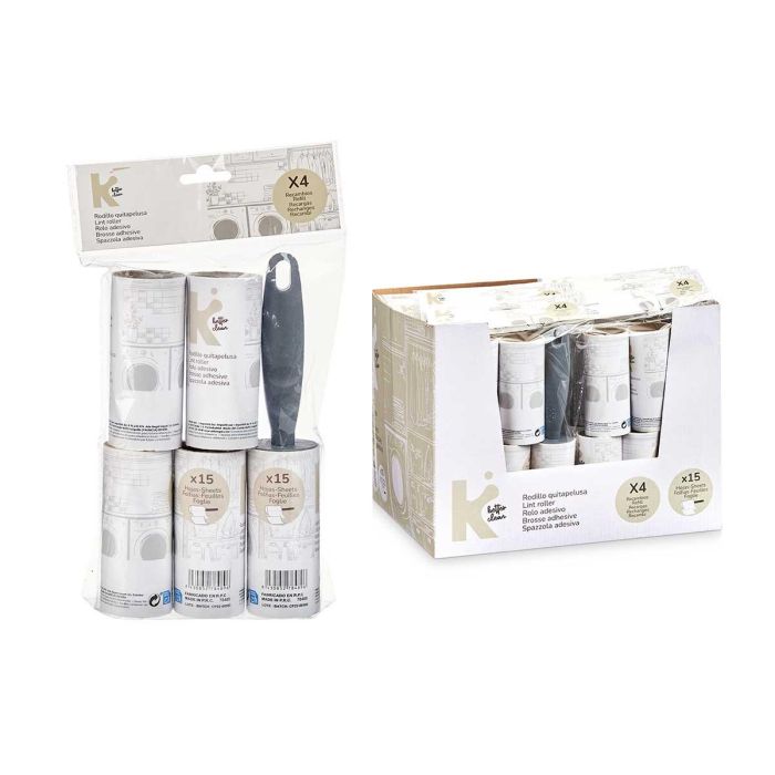 Set Quitapelusa,Rodillo,4 Recambio 15Hoj Arte Regal 16X27CM (24 Unidades) 2 Set Quitapelusa,Rodillo,4 Recambio 15Hoj Arte Regal 16X27CM (24 Unidades) 2