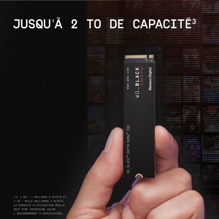 Western Digital WDS100T3X0E SSD Interno WD_BLACK SN770 NVMe 1TB M.2 2280 3 Western Digital WDS100T3X0E SSD Interno WD_BLACK SN770 NVMe 1TB M.2 2280 3