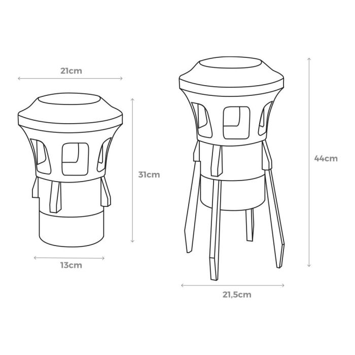 Edm Mata Insectos Eléctrico 7W 100m² Interior/Exterior Tubo Actínico Ventilador No Tóxico edm 1