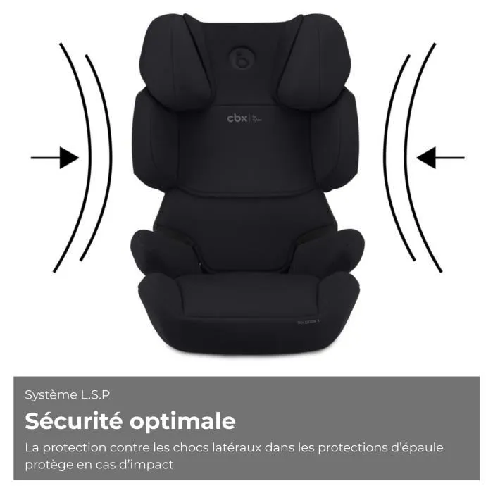 CYBEX Silla de Coche Solution X i-Fix Grupo 2/3 (15-36kg) de 3 a 12 años - Pure Black 2
