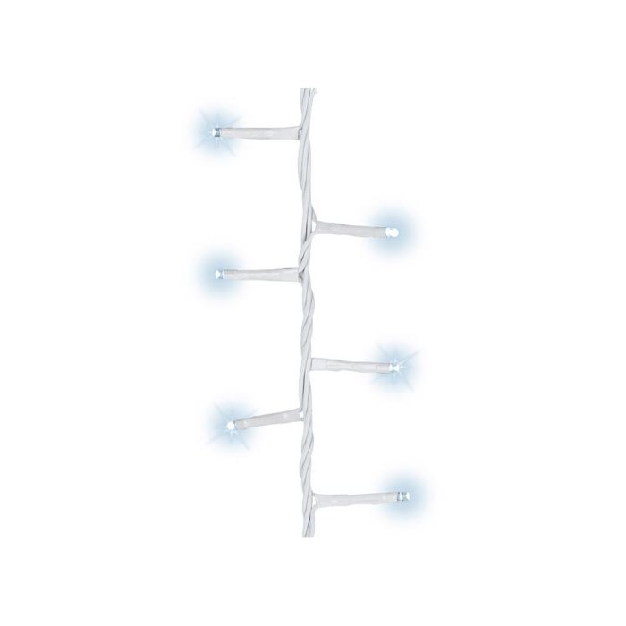 Lumineo Guirnalda LED Compact 500 LEDs Parpadeante Exterior Blanco Frío Cable Blanco 16m IP44 con Temporizador 1