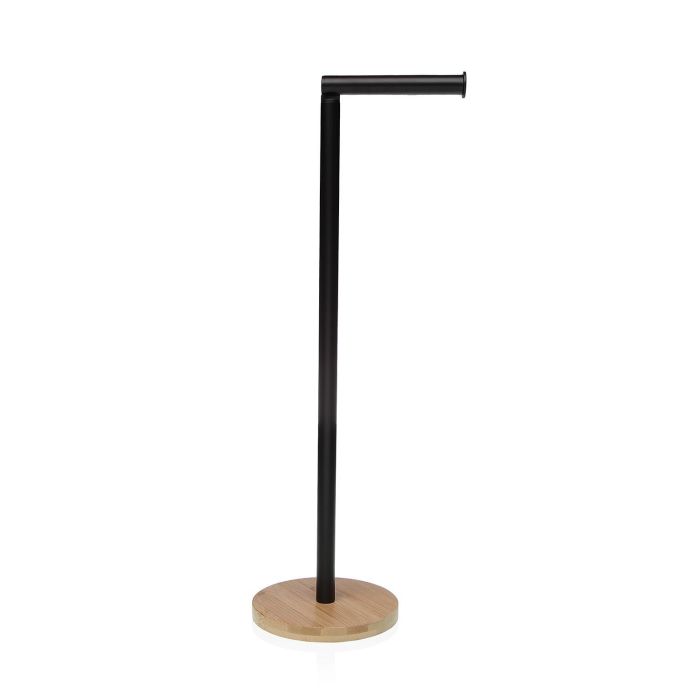 Portarollos Negro Con Base De Bambu Versa 67CM (2 Unidades) Portarollos Negro Con Base De Bambu Versa 67CM (2 Unidades)