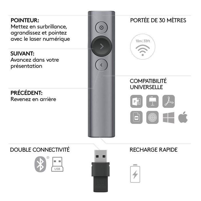 Mando Wireless Inalambrico Logitech Spotlight Universal 5 Mando Wireless Inalambrico Logitech Spotlight Universal 5