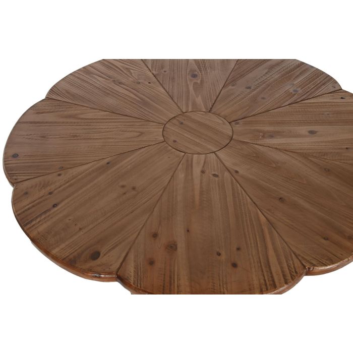 Mesa de Comedor Home ESPRIT Natural Madera 100 x 100 x 77 cm 1