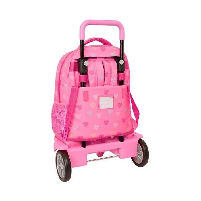 Mochila gde. c/ruedas compact evol. ext. benetton "heart" 33x45x22cm 1 Mochila gde. c/ruedas compact evol. ext. benetton "heart" 33x45x22cm 1