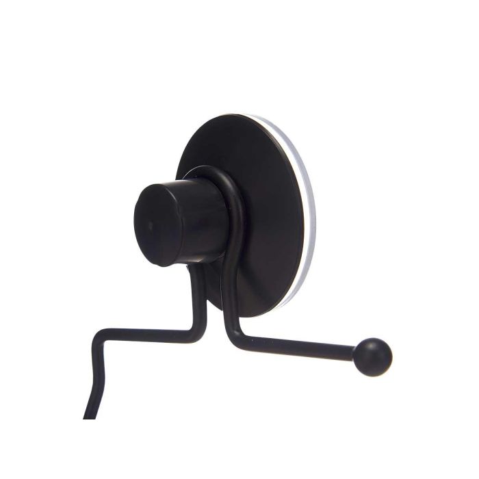 Portarrollo de Metal Negro Mate con Ventosa Berilo 12x14x3.5 cm (12 Unidades) 2 Portarrollo de Metal Negro Mate con Ventosa Berilo 12x14x3.5 cm (12 Unidades) 2