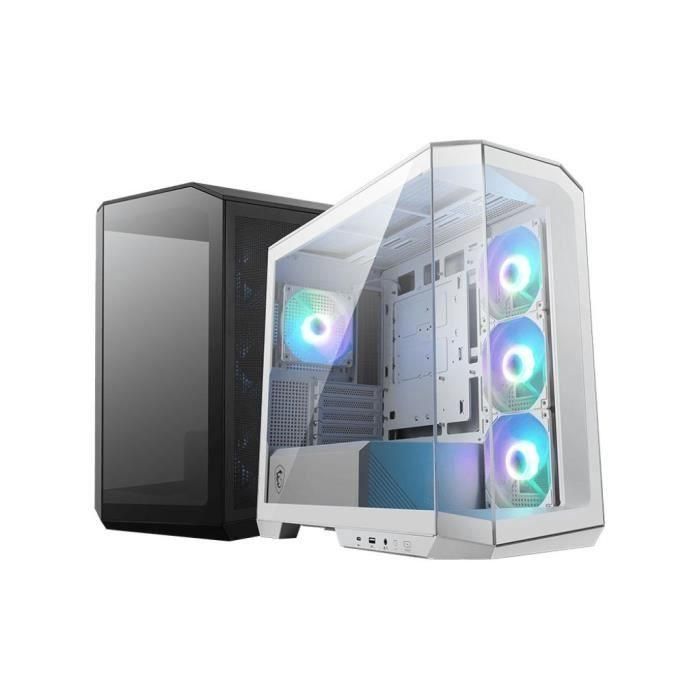 MSI 306-7G24R21-809 Caja MAG PANO M100R PZ Negra Micro Torre con ARGB, USB 3.2, USB-C y Audio. Admite placa Zero 2