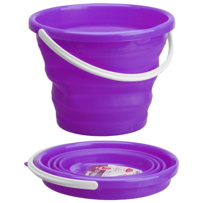 Je cherche une Idee Cubo Plegable 10 L Plástico y Silicona Colores Surtidos Ideal para el Hogar y Exterior 6