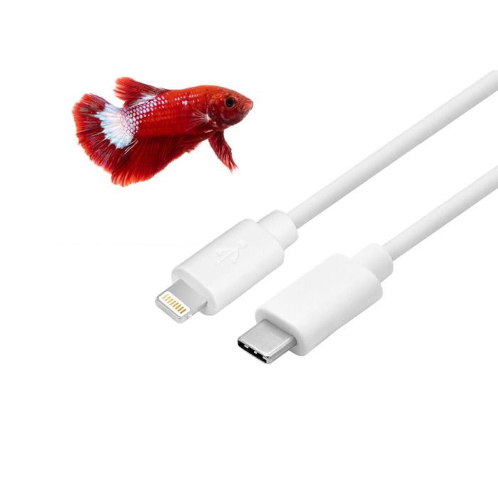 Cable USB-C a Lightning CoolBox COO-CAB-UCLI Blanco 1 m 1 Cable USB-C a Lightning CoolBox COO-CAB-UCLI Blanco 1 m 1