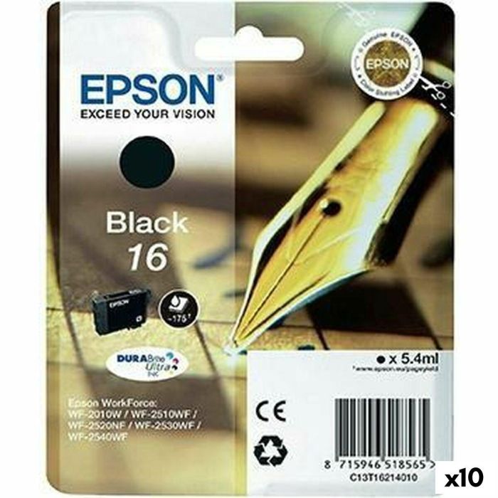 Epson Cartucho Tinta T162140 Negro para WF-2010/2510/2520/2530/2540 Epson Cartucho Tinta T162140 Negro para WF-2010/2510/2520/2530/2540