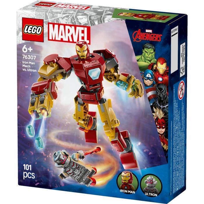 LEGO 76307 Armadura Robótica de Iron Man vs. Ultrón Set LEGO Marvel Construible con 2 Minifiguras y Cañón Disparador Edad +6 Años 9 LEGO 76307 Armadura Robótica de Iron Man vs. Ultrón Set LEGO Marvel Construible con 2 Minifiguras y Cañón Disparador Edad +6 Años 9