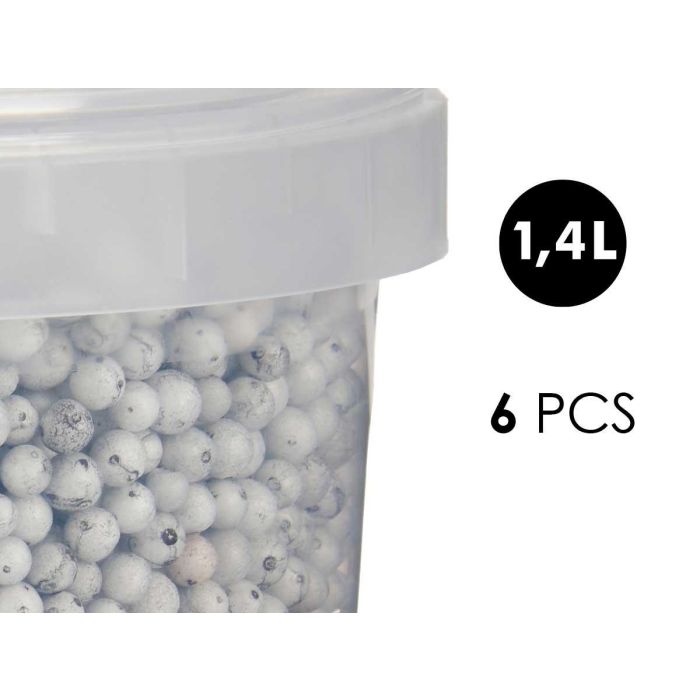 Bote Bolas Poliespan Gris Pincello 13.5x14x14.5 cm (6 Unidades) 3 Bote Bolas Poliespan Gris Pincello 13.5x14x14.5 cm (6 Unidades) 3