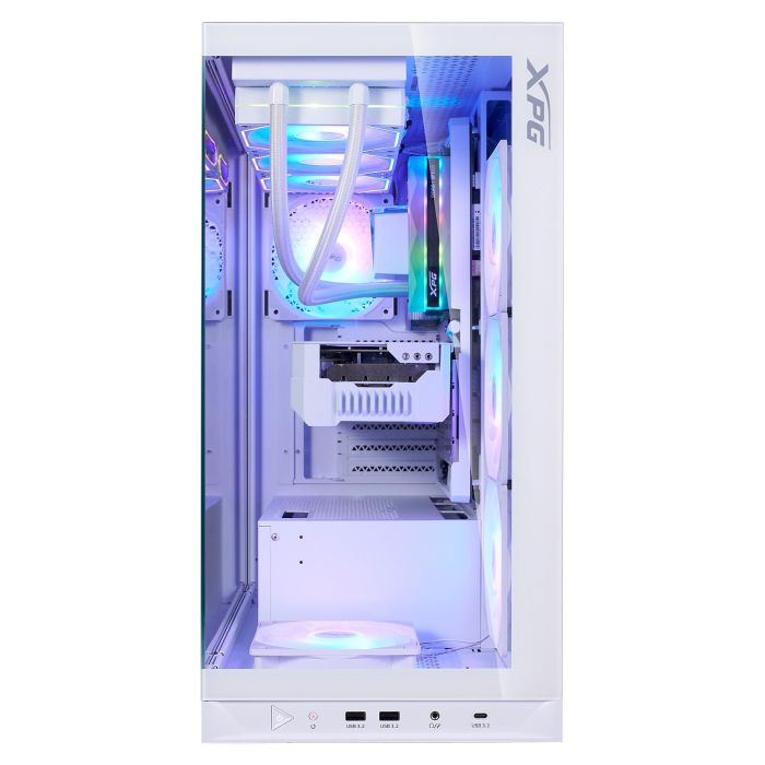 XPG Invader X BTF ATX Midi Tower Blanco con 5x120mm ARGB y USB C 4