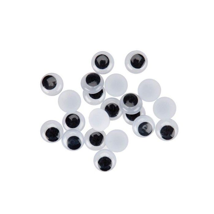 Ojos Moviles Smart Redondos 4 Mm. Negro Pack De 100