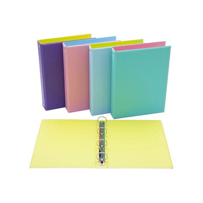 Carpeta De Anillas Iberplas Pvc Escolar Fº 4 An.25Mm Fun Color Exp. 12