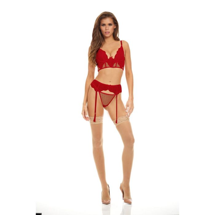 Conjunto de Lencería Bombshell Boudoir Rojo (S) 6 Conjunto de Lencería Bombshell Boudoir Rojo (S) 6