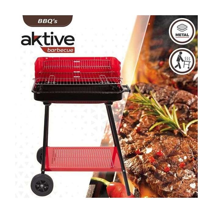 Aktive Barbacoa de carbón 66x44x85 cm de Acero y Plástico 3