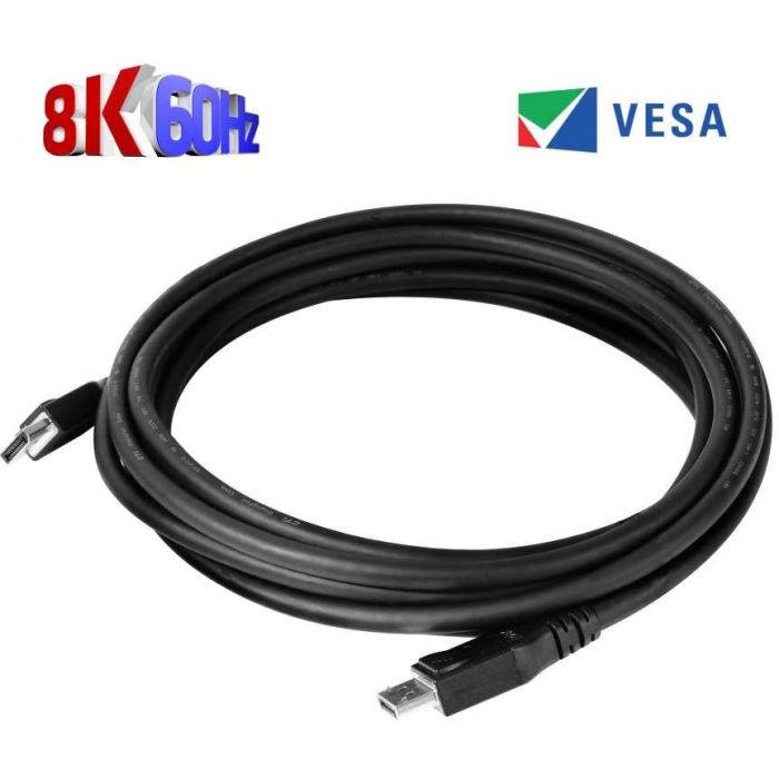 Club3D Cable DisplayPort 1.4 HBR3 8K60Hz Macho/Macho 5m - Soporta 32.4Gb/s, 7680x4320, 3D y HDCP 4 Club3D Cable DisplayPort 1.4 HBR3 8K60Hz Macho/Macho 5m - Soporta 32.4Gb/s, 7680x4320, 3D y HDCP 4