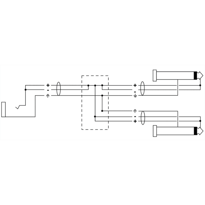 Cable Y Jack Mono Hembra/2 Jacks Mono Macho 30 Cm 1 Cable Y Jack Mono Hembra/2 Jacks Mono Macho 30 Cm 1