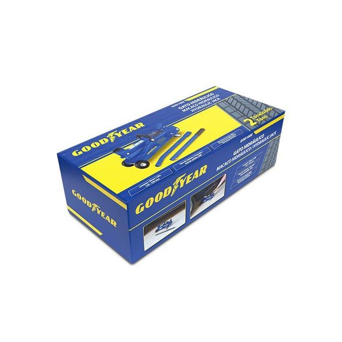 Goodyear Cs1 GOD1000 Gato Hidráulico para Coche 2 Toneladas, Elevación 127-330 mm, Base Giro 360°, Acero Alto Calibre 1 Goodyear Cs1 GOD1000 Gato Hidráulico para Coche 2 Toneladas, Elevación 127-330 mm, Base Giro 360°, Acero Alto Calibre 1