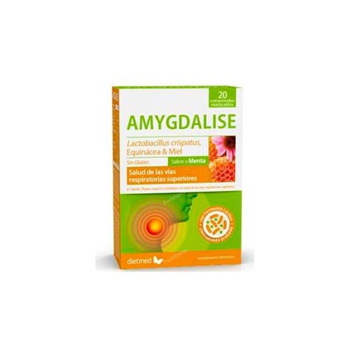 DIETMED Amygdalise Sabor Menta 20 Comprimidos Masticables