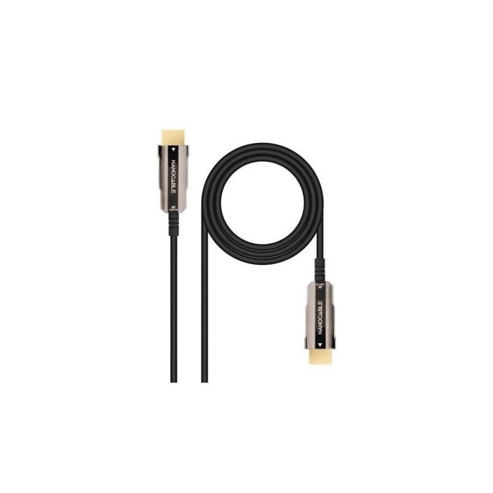 Nano Cable 10.15.2020 Cable HDMI 2.0 4K 60Hz 3D 20m Macho-Macho Negro Nano Cable 10.15.2020 Cable HDMI 2.0 4K 60Hz 3D 20m Macho-Macho Negro