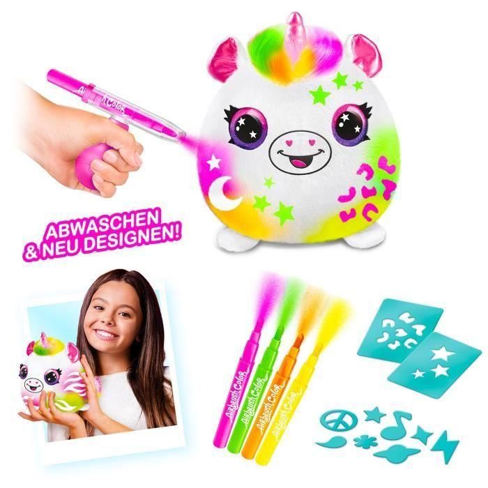 Canal Toys CTAIR022 Kit de Personalización: Barril de Peluche Neon Squish con Aerógrafo, Puntas de Fieltro y Plantillas 1 Canal Toys CTAIR022 Kit de Personalización: Barril de Peluche Neon Squish con Aerógrafo, Puntas de Fieltro y Plantillas 1