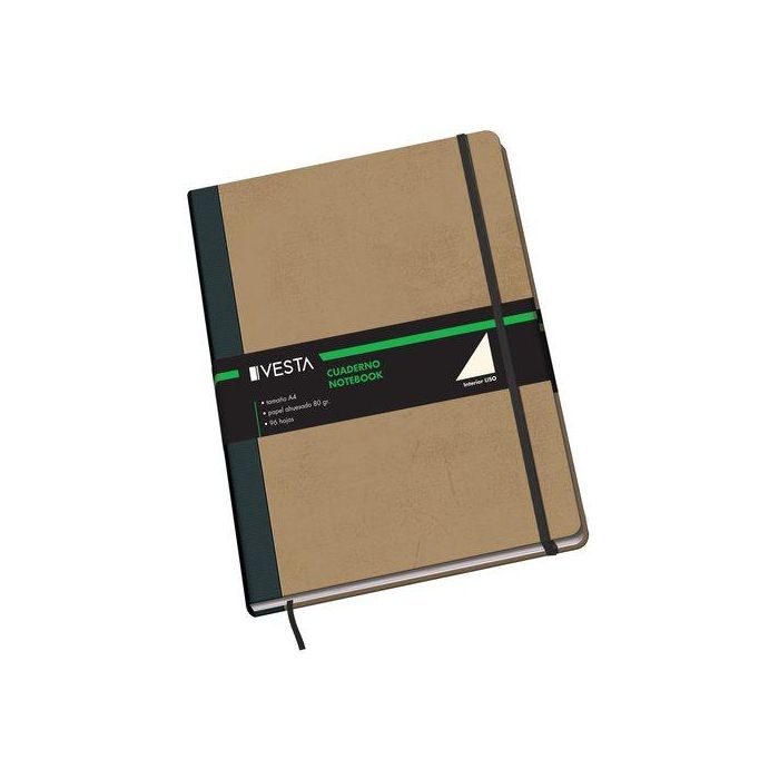 Cuaderno Vesta Nature A4 96H 80Gr. Liso Con Goma