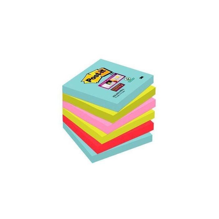 Post-It Notas Adhesivas Super Sticky 4 Colores Lugares Cosmic 76x76 6 Blocs Post-It Notas Adhesivas Super Sticky 4 Colores Lugares Cosmic 76x76 6 Blocs