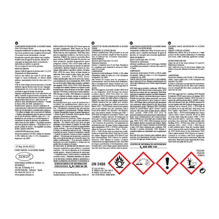 Cloro 10 acciones tableta 5kg fusion tamar 1