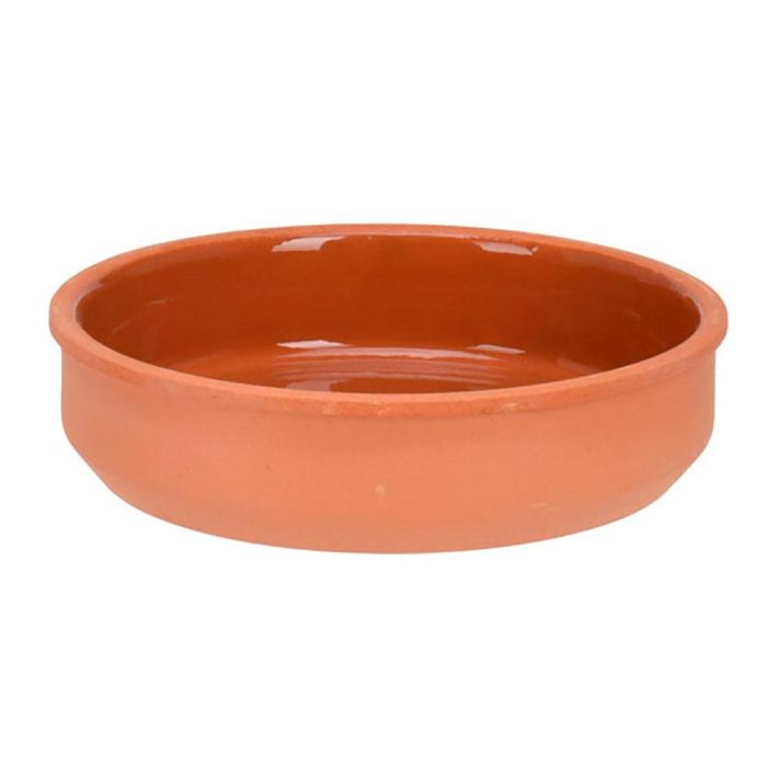 Set 2 cazuelas para aperitivos de barro color terracota 450 ml ø15,5x3,8cm