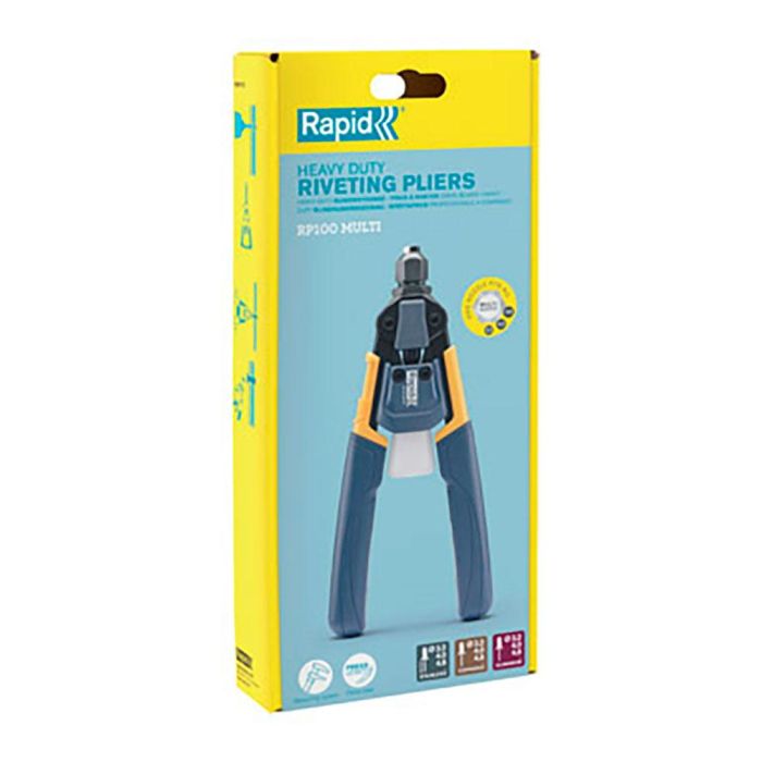 Rapid Remachadora Manual RP100 Profesional Multi para Trabajos de Chapa y Reparaciones con Boquilla Múltiple 1