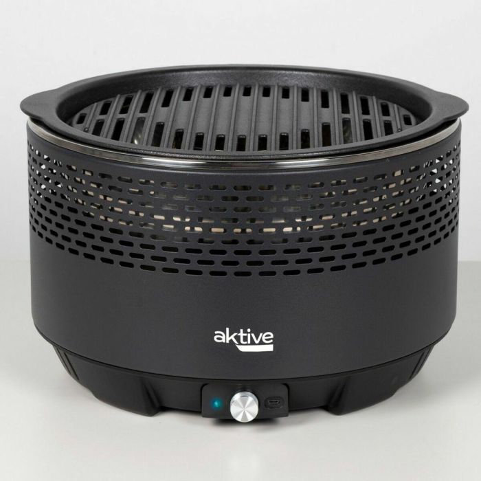 Barbacoa Portátil Aktive Redonda Sin humo Negro Acero Inoxidable Hierro 34 x 21,5 x 34 cm 6 Barbacoa Portátil Aktive Redonda Sin humo Negro Acero Inoxidable Hierro 34 x 21,5 x 34 cm 6
