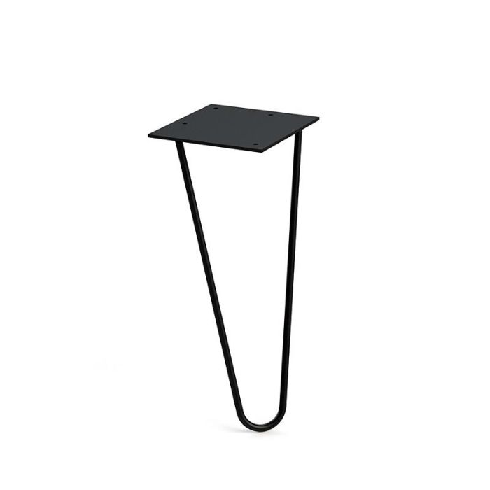 Q&Q Pata Metálica Modelo Varnia Acabado Negro Mate Altura 125mm para Sofás y Muebles 2