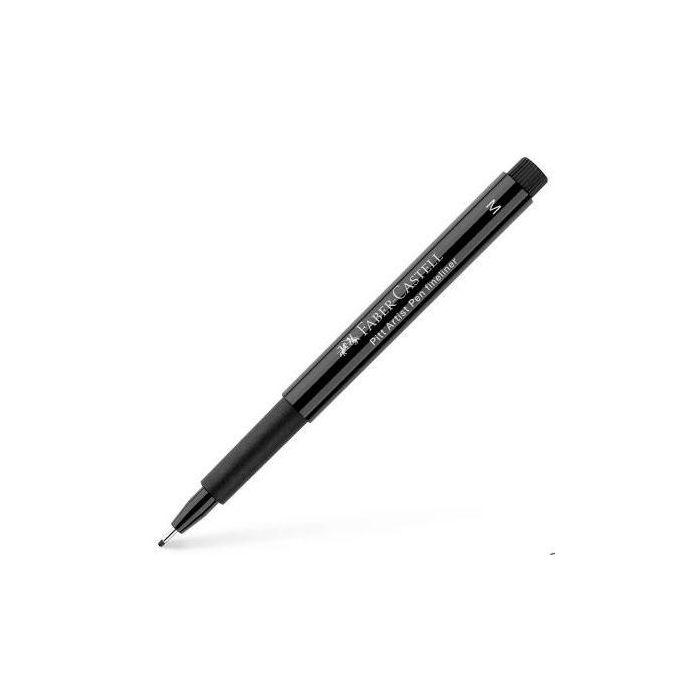 Faber Castell Rotulador Permanente Pitt Artist Pen Fineliner M 0.7mm Negro Tinta Pigmentada Resistente al Agua (10 Unidades) (10 Unidades)
