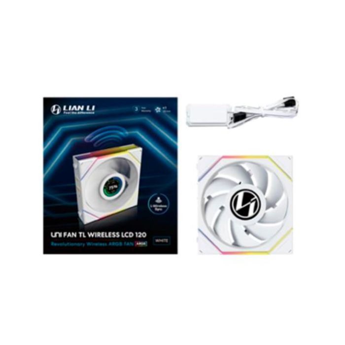 Lian Li Ventilador de Caja Unifan TL-LCD Inalámbrico RGB con Pantalla LCD 1.6" Circular y Control L-Connect 3