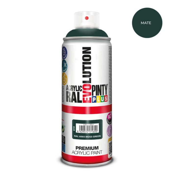 Pintura en spray pintyplus evolution 520 cc ral 6005 matt moss green