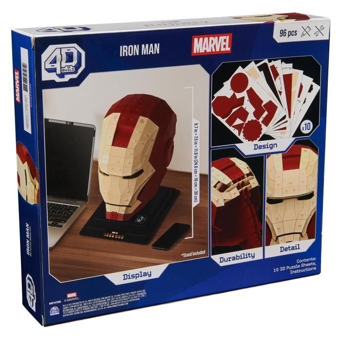 Marvel - CASCO IRON MAN - Modelo 4D para construir 5 Marvel - CASCO IRON MAN - Modelo 4D para construir 5