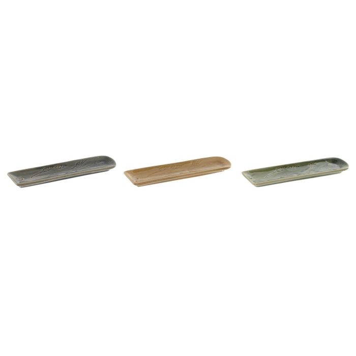 Quemador de esencias Home ESPRIT Gres 5,8 x 1,5 x 21,8 cm (3 Unidades)