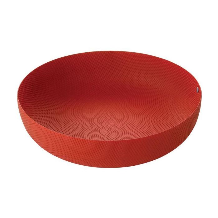 Alessi JM17/29 Cesto Redondo Acero y Resina Rojo 29cm 1