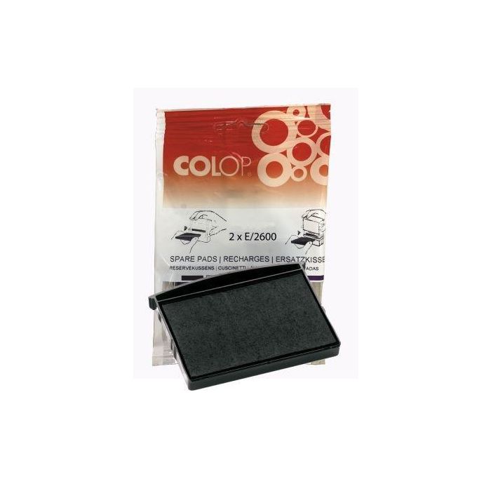 Colop Almohadilla E-2600 Negro Blister -2U- Colop Almohadilla E-2600 Negro Blister -2U-