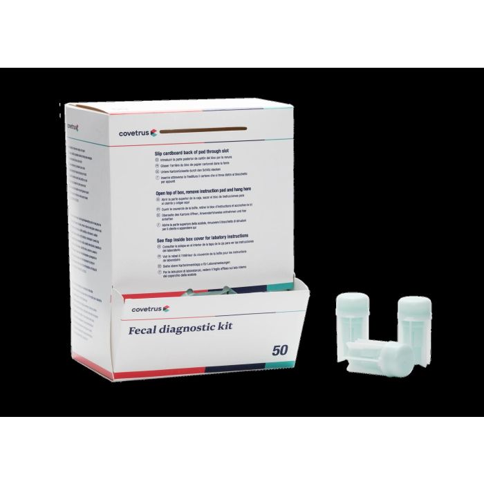 Covetrus Kit Para Análisis de Heces, 50 Unidades, Diagnóstico Fecal para Perros y Gatos