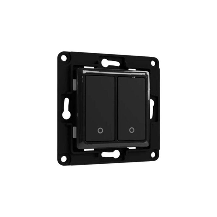 Shelly Wall Switch 2 Wandtaster 2-fach Schwarz Interruptor Doble Negro 1