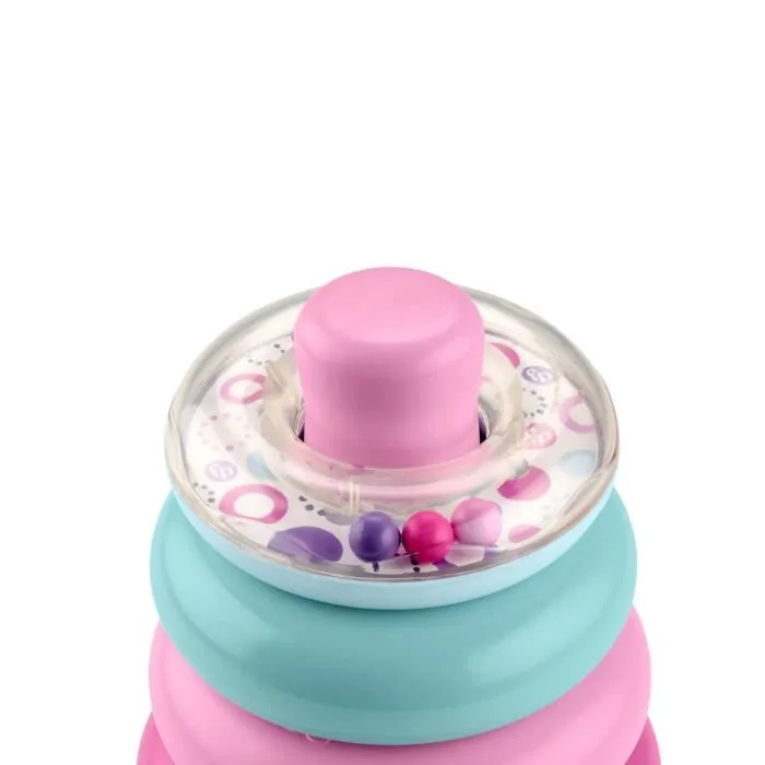 Fisher-Price Juguete Apilable Pirámide Arcoíris para Bebés JGP94 4