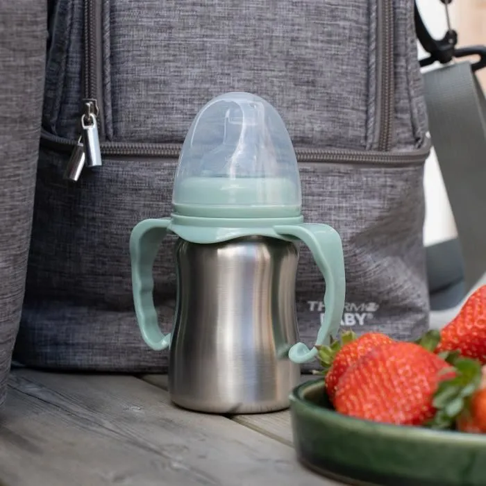 Thermobaby THE3023191861189 Vaso de aprendizaje Acero Inoxidable 180 ml Verde Cactus Ergonómico Antigoteo