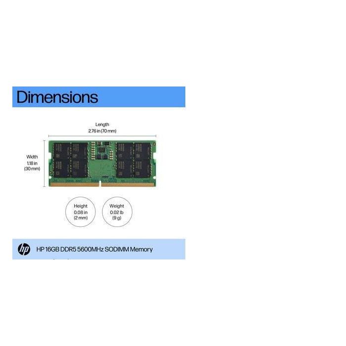 HP 16GB DDR5 5600 SODIMM Memory 3 HP 16GB DDR5 5600 SODIMM Memory 3